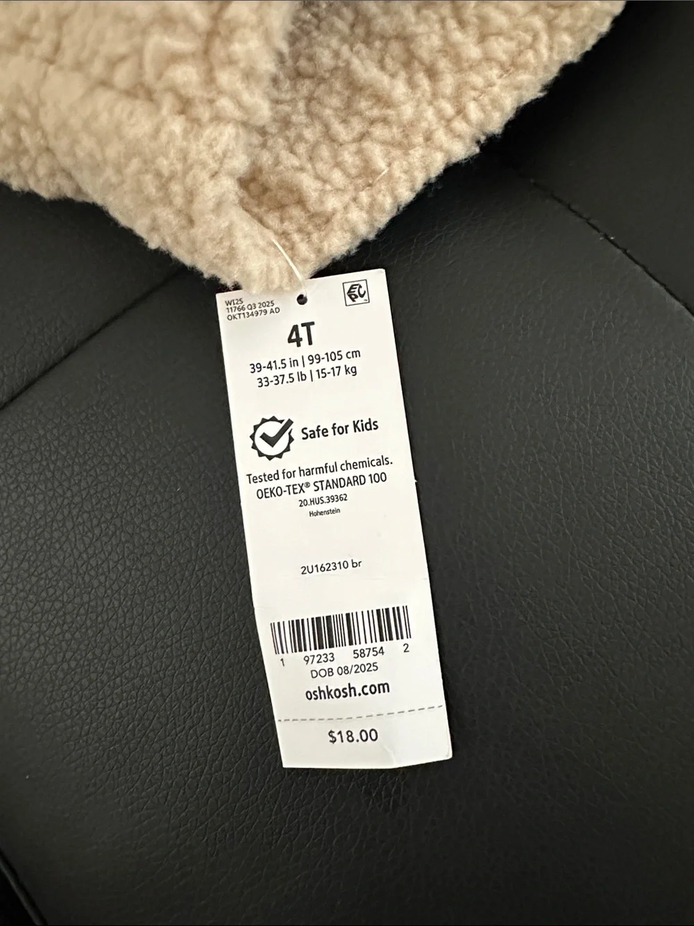 OshKosh Bgosh cozy sherpa